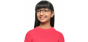 Grey Rectangle Full Rim Kids Eyeglasses by Hooper-213645