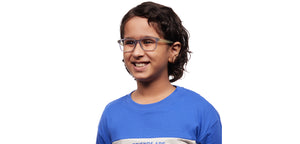Grey Oval Full Rim Kids Eyeglasses by Hooper-210258
