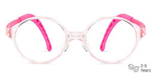 Transparent Round Full Rim Kid Eyeglasses by Hooper-152970