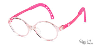 Transparent Round Full Rim Kid Eyeglasses by Hooper-152970