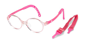 Transparent Round Full Rim Kid Eyeglasses by Hooper-152970