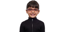 Load image into Gallery viewer, Red Rectangle Full Rim Kids Eyeglasses by Hooper-212029