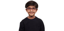 Load image into Gallery viewer, Red Rectangle Full Rim Kids Eyeglasses by Hooper-212029