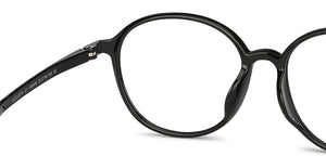 Black Round Full Rim Unisex Eyeglasses by Lenskart Air-146649