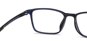 Blue Rectangle Full Rim Unisex Eyeglasses by Lenskart Air LA-146654