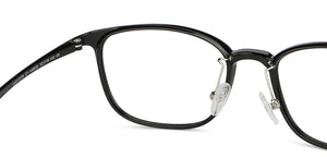 Black Rectangle Full Rim Wide Unisex Eyeglasses by Lenskart Air-146659