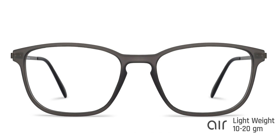 Grey Rectangle Full Rim Unisex Eyeglasses by Lenskart Air Online-140590