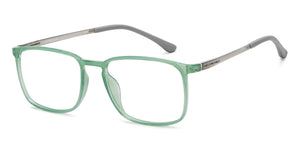 Green Transparent Rectangle Full Rim Unisex Eyeglasses by Lenskart Air-201534