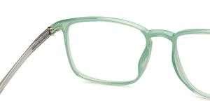 Green Transparent Rectangle Full Rim Unisex Eyeglasses by Lenskart Air-201534