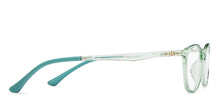 Load image into Gallery viewer, Green Transparent Cat Eye Full Rim Women Eyeglasses by Lenskart Air-201542