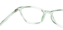 Load image into Gallery viewer, Green Transparent Cat Eye Full Rim Women Eyeglasses by Lenskart Air-201542