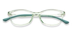 Green Transparent Cat Eye Full Rim Women Eyeglasses by Lenskart Air-201542