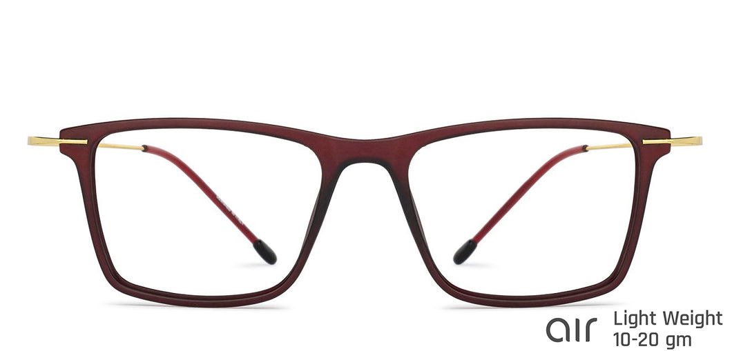 Brown Square Full Rim Unisex Eyeglasses by Lenskart Air Online-140570