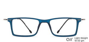 Blue Rectangle Full Rim Unisex Eyeglasses by Lenskart Air Online-140580