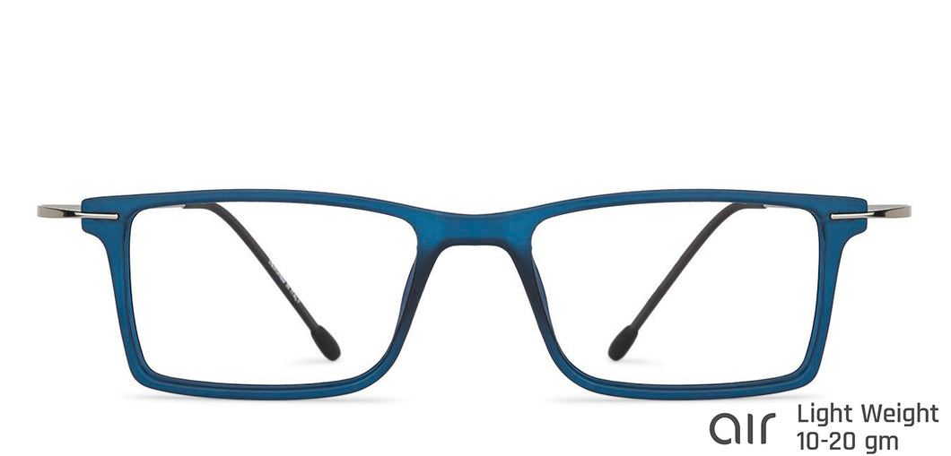 Blue Rectangle Full Rim Unisex Eyeglasses by Lenskart Air Online-140580