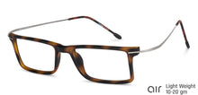 Load image into Gallery viewer, Brown Rectangle Full Rim Extra Wide Unisex Eyeglasses by Lenskart Air Online-140577