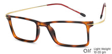 Load image into Gallery viewer, Brown Rectangle Full Rim Extra Wide Unisex Eyeglasses by Lenskart Air Online-140579