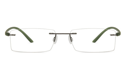 Green Rectangle Rimless Unisex Eyeglasses by Lenskart Air Computer Glasses-147754