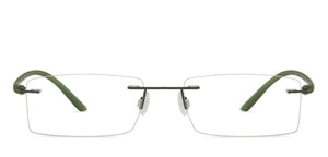 Green Rectangle Rimless Unisex Eyeglasses by Lenskart Air Computer Glasses-147754