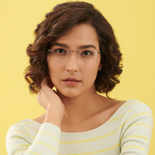 Load image into Gallery viewer, Green Rectangle Rimless Unisex Eyeglasses by Lenskart Air Computer Glasses-147754