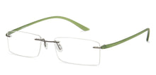 Load image into Gallery viewer, Green Rectangle Rimless Unisex Eyeglasses by Lenskart Air Computer Glasses-147754