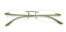 Load image into Gallery viewer, Green Rectangle Rimless Unisex Eyeglasses by Lenskart Air Computer Glasses-147754