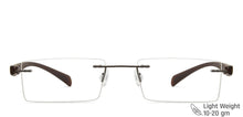 Load image into Gallery viewer, Brown Rectangle Rimless Unisex Eyeglasses by Lenskart Air Computer Glasses-147753