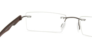 Brown Rectangle Rimless Extra Narrow Unisex Eyeglasses by Lenskart Air-145975