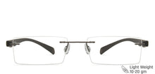 Load image into Gallery viewer, Black Rectangle Rimless Unisex Eyeglasses by Lenskart Air Computer Glasses-147752