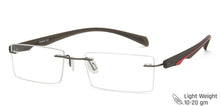 Load image into Gallery viewer, Black Rectangle Rimless Unisex Eyeglasses by Lenskart Air Computer Glasses-147752