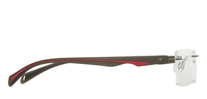 Black Rectangle Rimless Unisex Eyeglasses by Lenskart Air Computer Glasses-147752