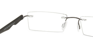 Black Rectangle Rimless Unisex Eyeglasses by Lenskart Air Computer Glasses-147752