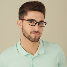 Load image into Gallery viewer, Black Rectangle Full Rim Narrow Unisex Eyeglasses by Lenskart Air-145978