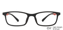 Load image into Gallery viewer, Black Rectangle Full Rim Narrow Unisex Eyeglasses by Lenskart Air-145978