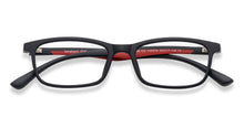 Load image into Gallery viewer, Black Rectangle Full Rim Narrow Unisex Eyeglasses by Lenskart Air-145978