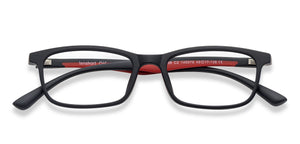 Black Rectangle Full Rim Narrow Unisex Eyeglasses by Lenskart Air-145978