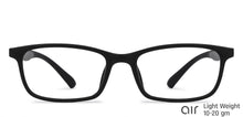 Load image into Gallery viewer, Black Rectangle Full Rim Narrow Unisex Eyeglasses by Lenskart Air-147281