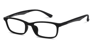 Black Rectangle Full Rim Narrow Unisex Eyeglasses by Lenskart Air-147281