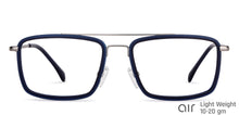 Load image into Gallery viewer, Blue Rectangle Full Rim Unisex Eyeglasses by Lenskart Air-149270