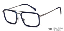 Load image into Gallery viewer, Blue Rectangle Full Rim Unisex Eyeglasses by Lenskart Air-149270