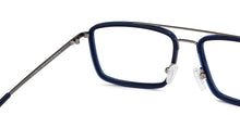 Load image into Gallery viewer, Blue Rectangle Full Rim Unisex Eyeglasses by Lenskart Air-149270