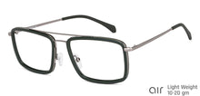 Load image into Gallery viewer, Green Rectangle Full Rim Unisex Eyeglasses by Lenskart Air-149271