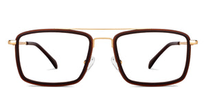 Brown Rectangle Full Rim Unisex Eyeglasses by Lenskart Air Online-149746