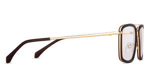 Brown Rectangle Full Rim Unisex Eyeglasses by Lenskart Air Online-149746