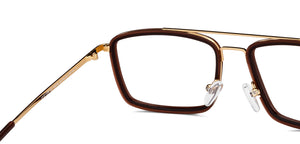 Brown Rectangle Full Rim Unisex Eyeglasses by Lenskart Air Online-149746
