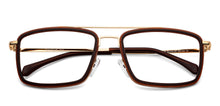 Load image into Gallery viewer, Brown Rectangle Full Rim Unisex Eyeglasses by Lenskart Air Online-149746