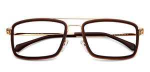 Brown Rectangle Full Rim Unisex Eyeglasses by Lenskart Air Online-149746