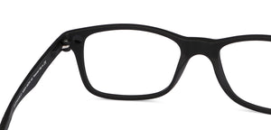 Black Rectangle Full Rim Narrow Unisex Eyeglasses by Lenskart Air LA-145979
