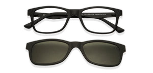Black Rectangle Full Rim Narrow Unisex Eyeglasses by Lenskart Air LA-145979