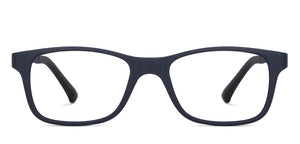 Blue Rectangle Full Rim Narrow Unisex Eyeglasses by Lenskart Air LA-145980